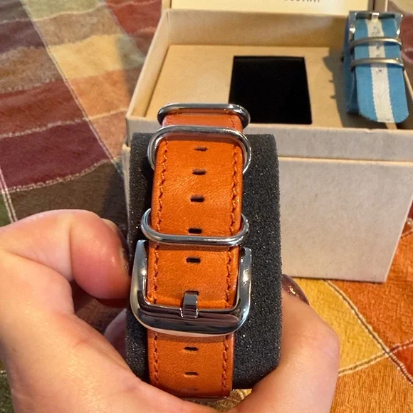 Shinola Watch with Vibrant Orange and Cool Blue Straps *Battery Not Included * - Picture 5 of 9